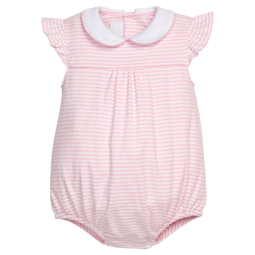 Angel Sleeve Peter Pan Bubble - Light Pink Stripe