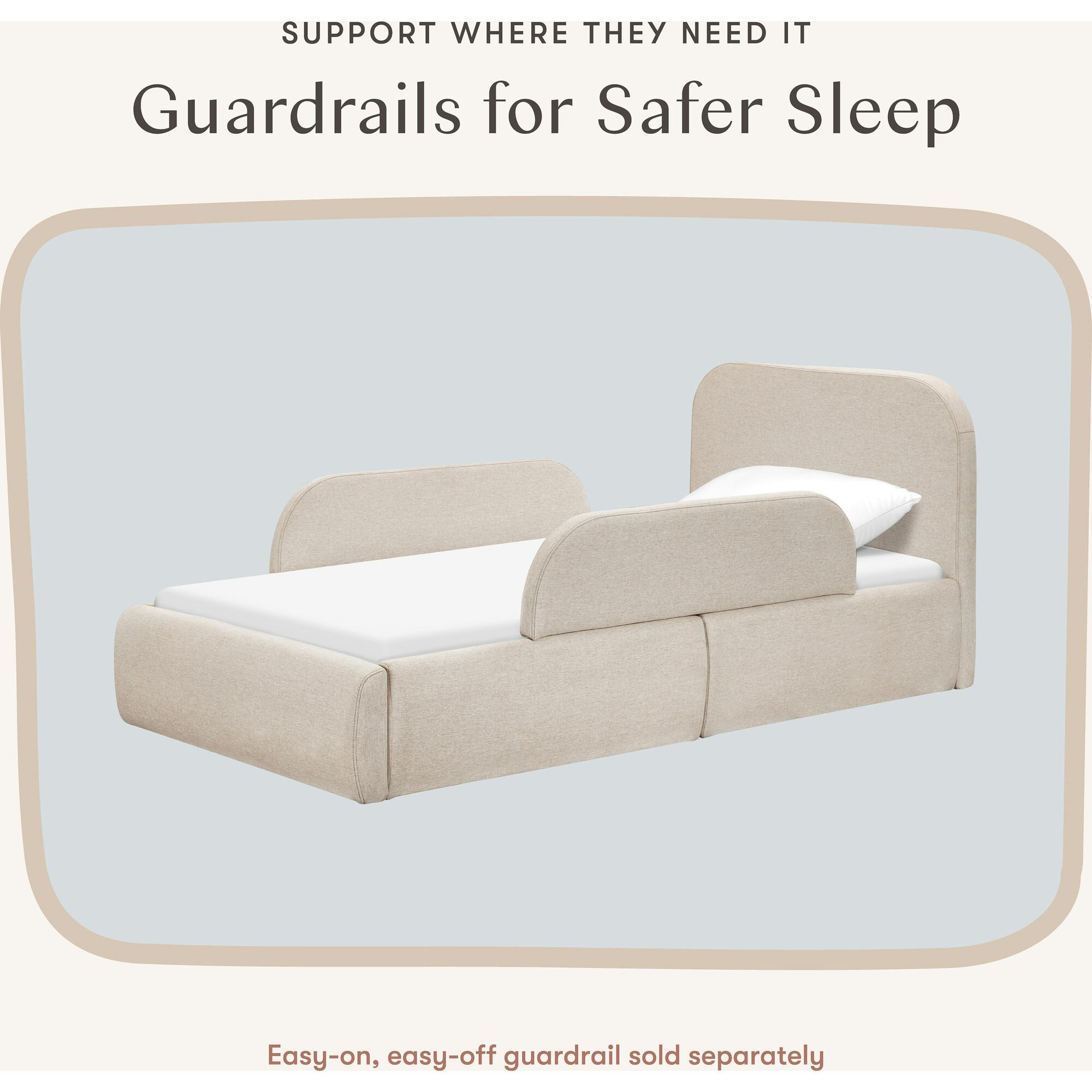 Nara Twin Bed in Performance Beach Eco-Weave