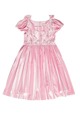 Mini Tiara Dress in Pink Velvet