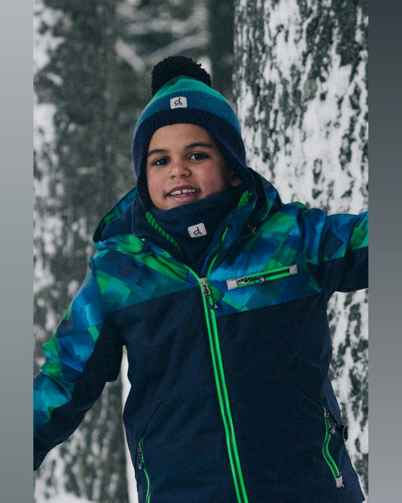 Two Piece Play Snowsuit Blue and Green Checkered Print