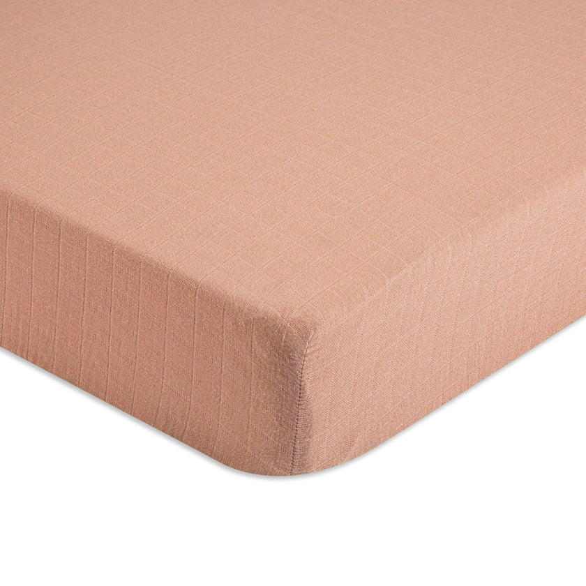 Kaleidoscope Copper Cotton Fitted Crib Sheet