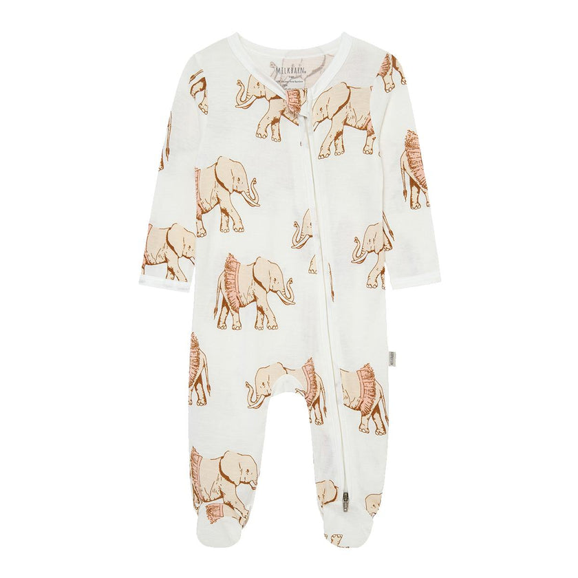 Tutu Bamboo Zipper Footed Romper