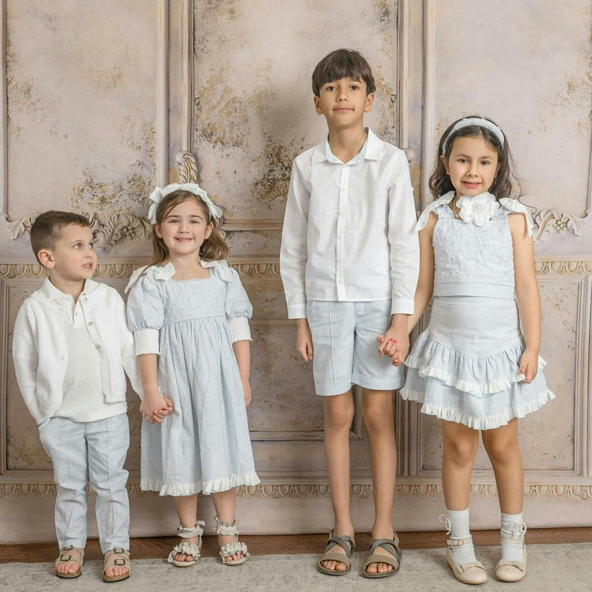 Charlotte Baby Blue Linen Dress