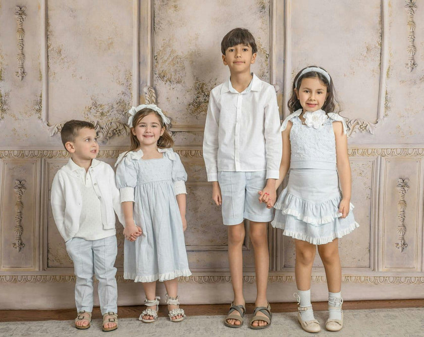 Charlotte Baby Blue Linen Dress