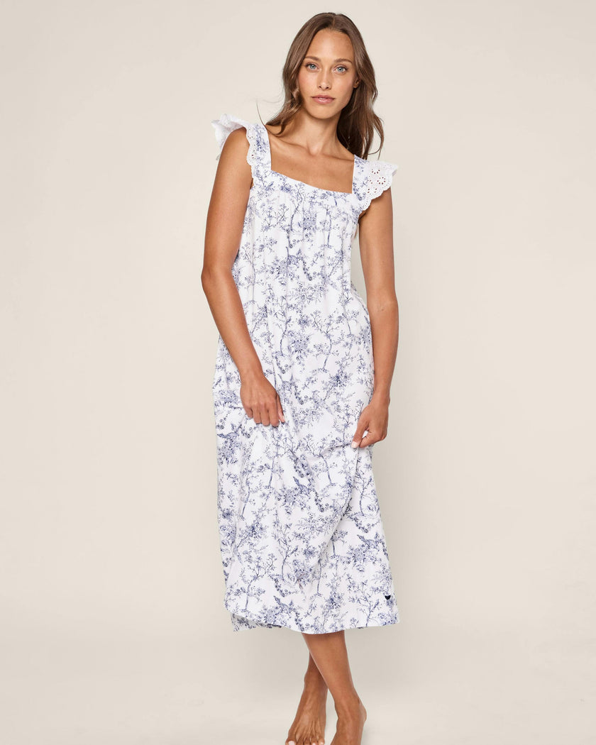 Women's Pima Clara Nightgown in Timeless Toile