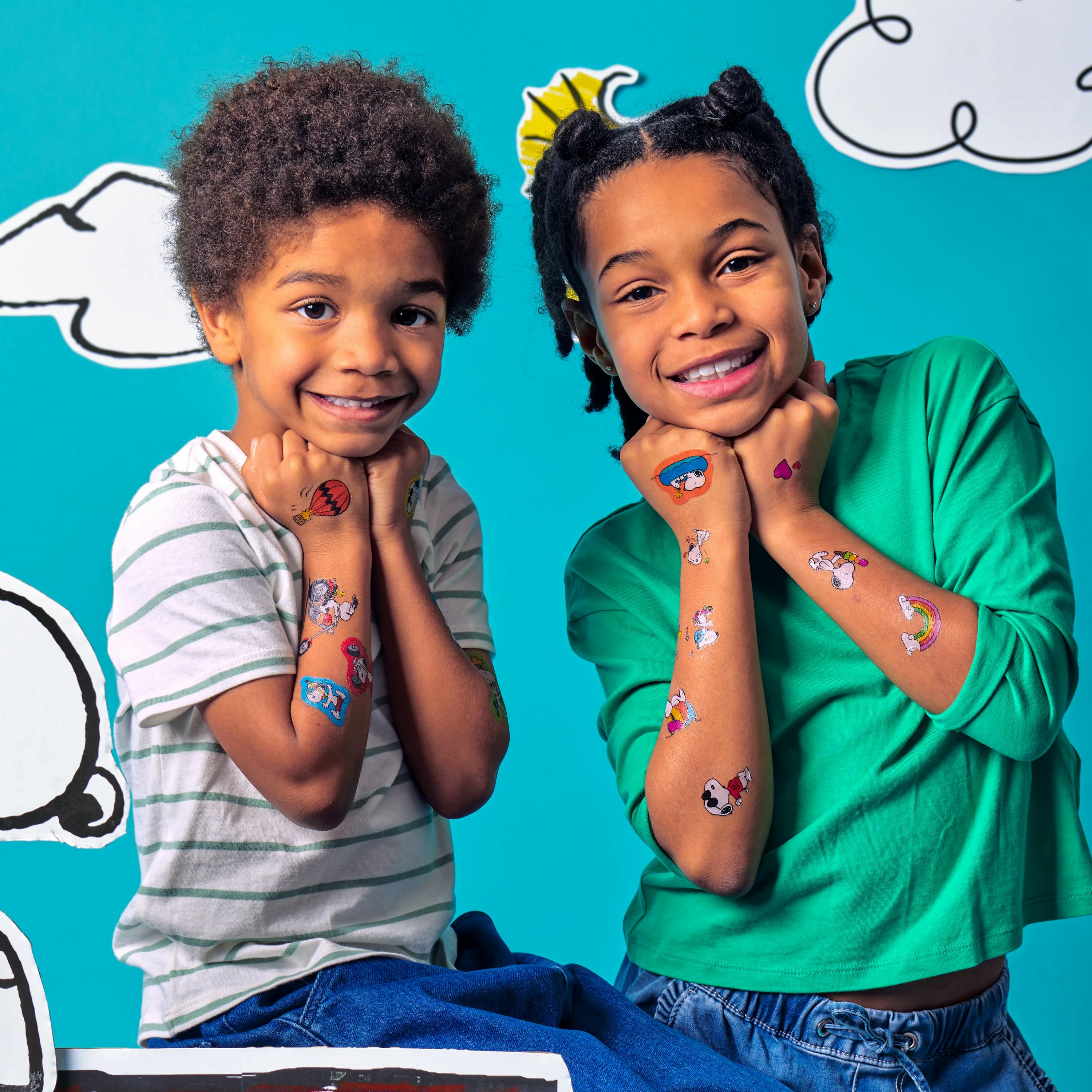 OOLY x Peanuts Temporary Tattoos - 50+ Tattoos