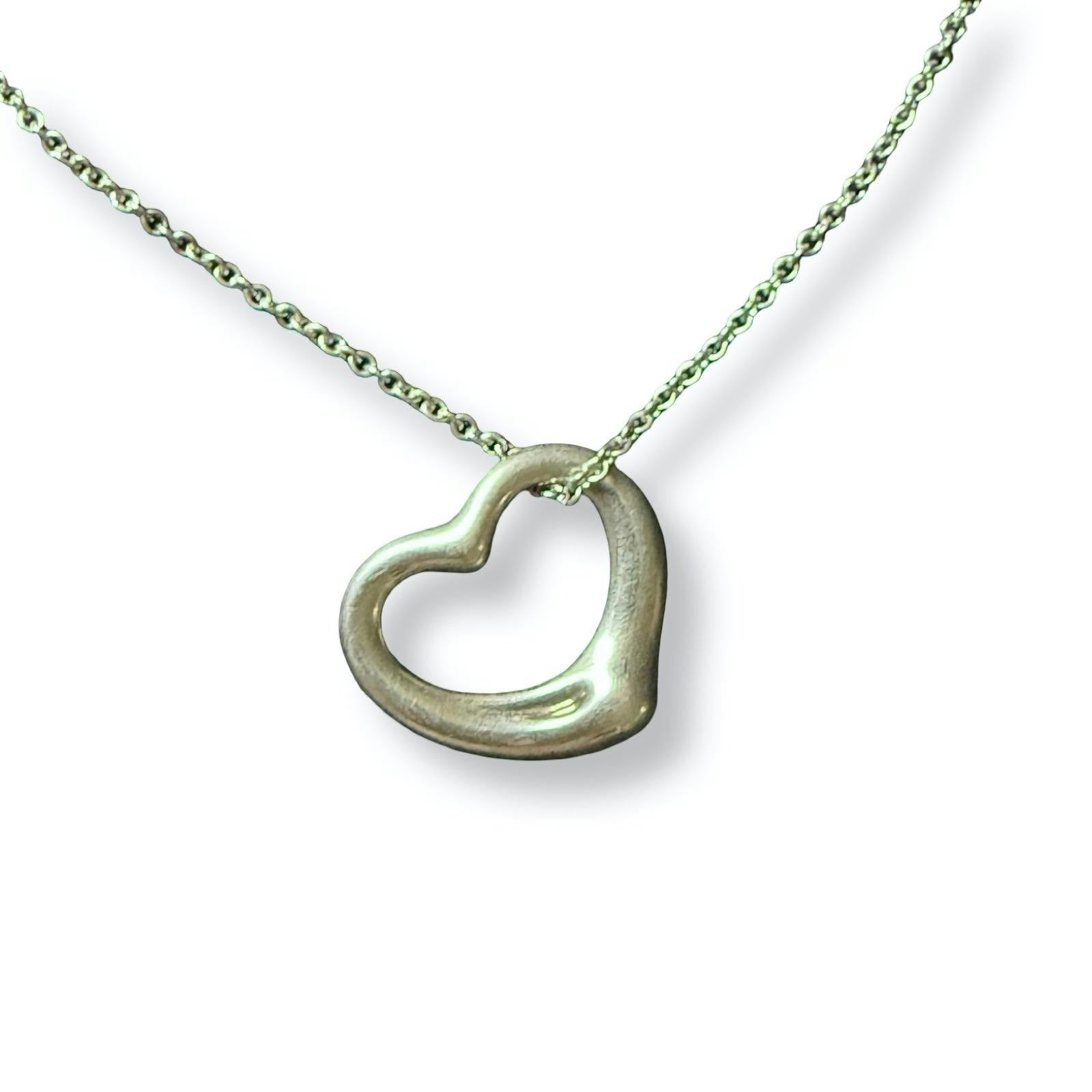 *Preloved* Tiffany & Co. Open Heart Pendant Necklace