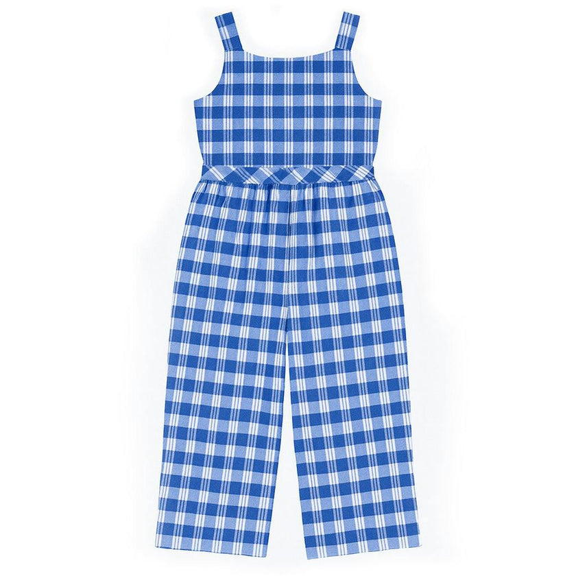 Plaid Seersucker Jumpsuit