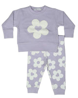 Toddler Daisy Sweat Set - Lilac