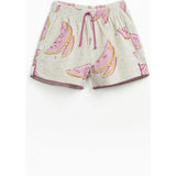Girls Watermelon Print Terry Shorts