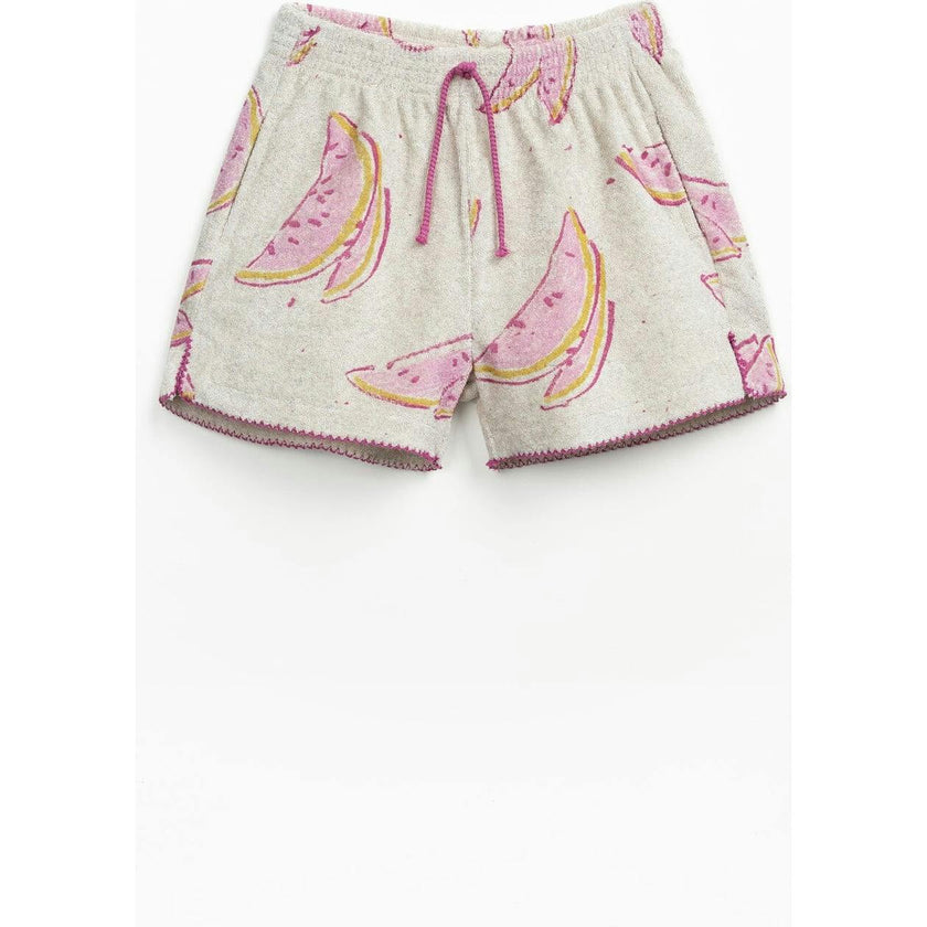 Girls Watermelon Print Terry Shorts