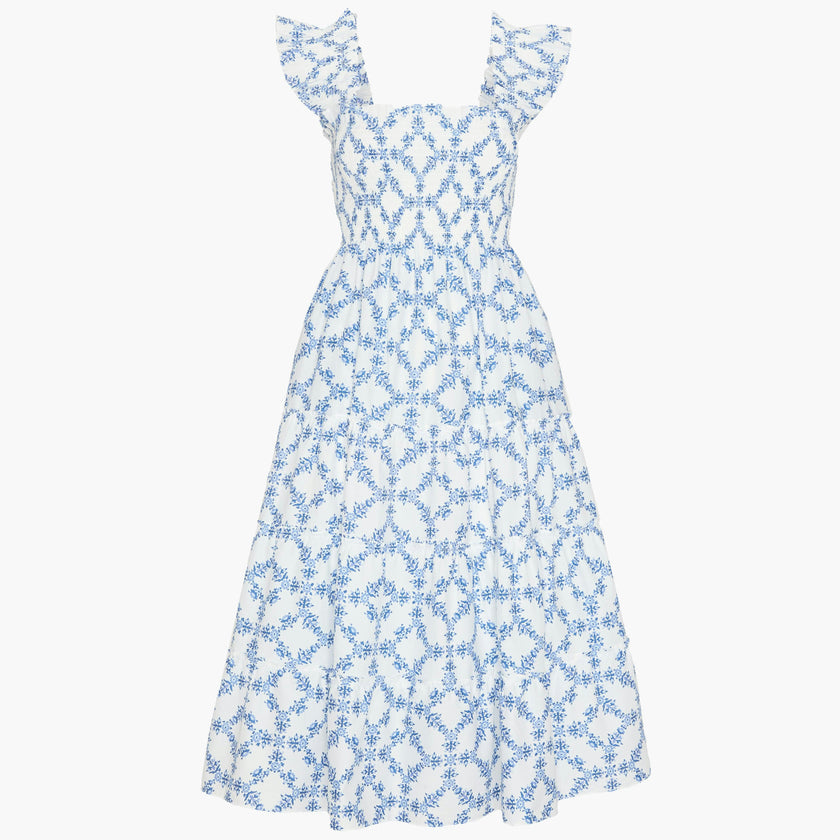 The Ellie Nap Dress - Blue Marigold Block