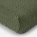 Cotton Muslin Changing Pad Cover - Fern