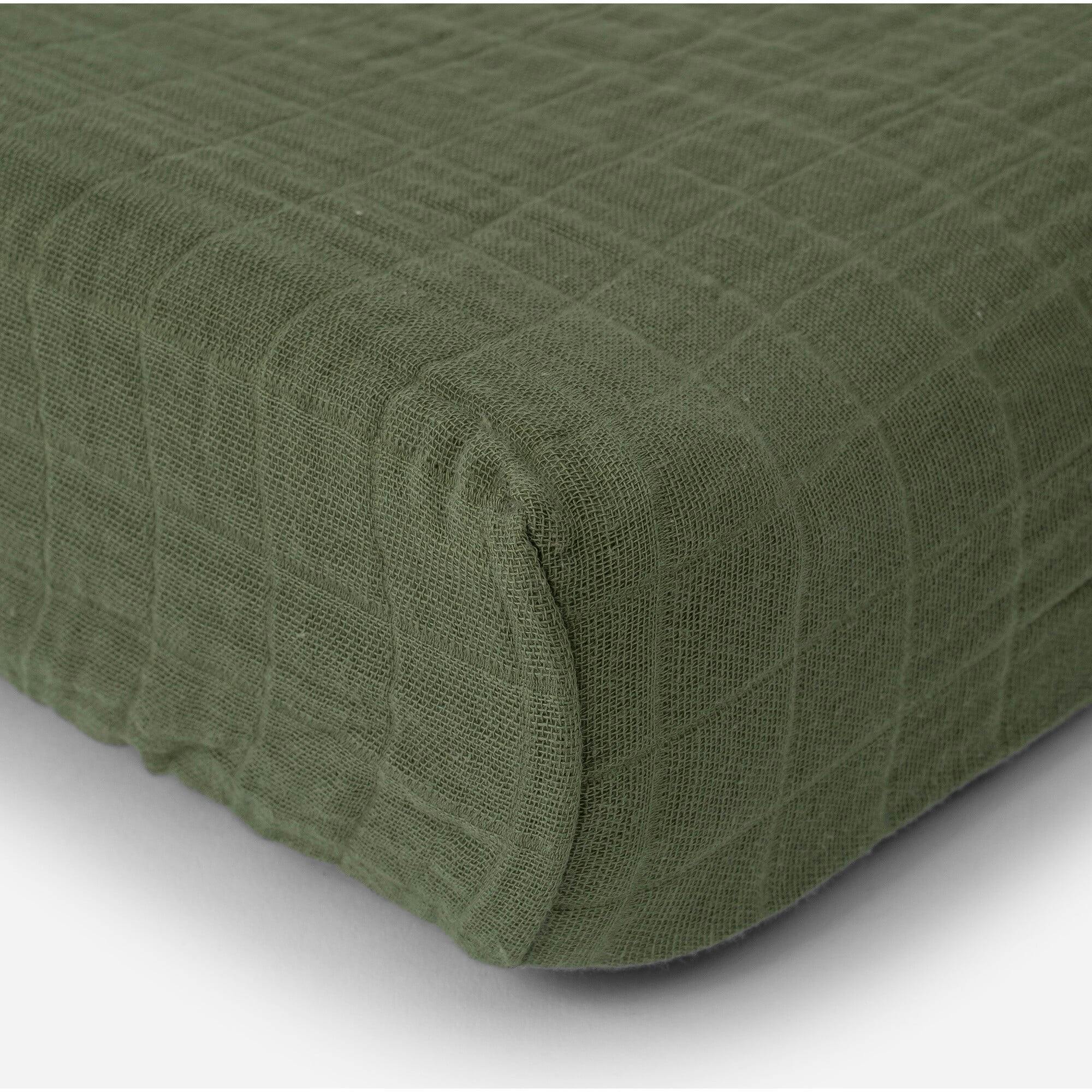 Cotton Muslin Changing Pad Cover - Fern