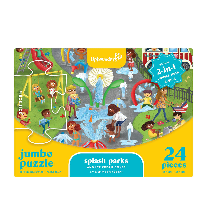 Splash Parks & Ice Cream Cones Two-Sided Puzzle (24 pieces)