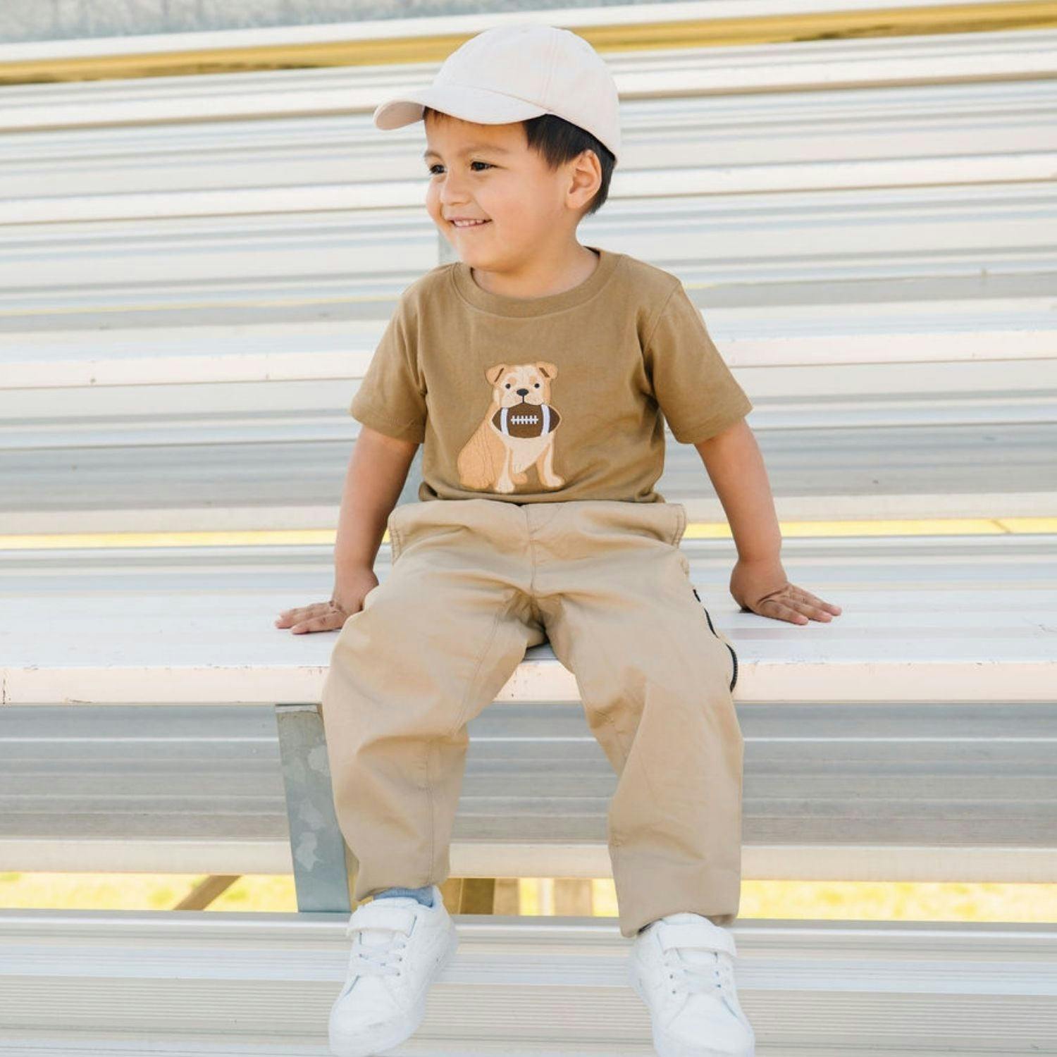 Bulldog Football Patch Short Sleeve T-Shirt