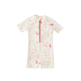 Swim Short Sleeve One-Piece - Sea Bloom