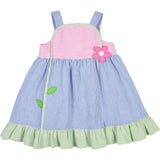 Seersucker Dress With Flower