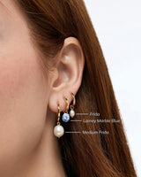 Pearl Huggie Hoops - Frida