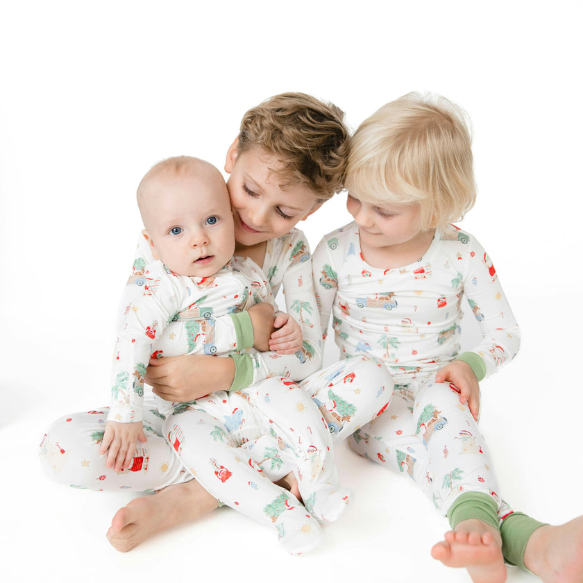Beach Christmas - Bamboo - Long Sleeve Loungewear Set