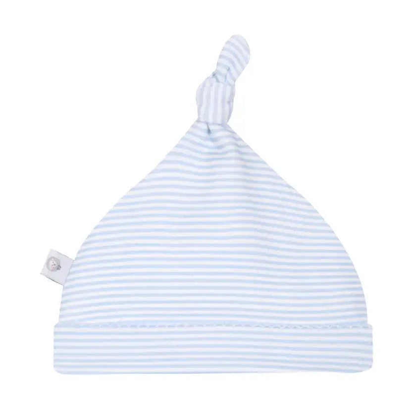 Blue Stripes Pima Cotton Newborn Hat