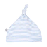 Blue Stripes Pima Cotton Newborn Hat