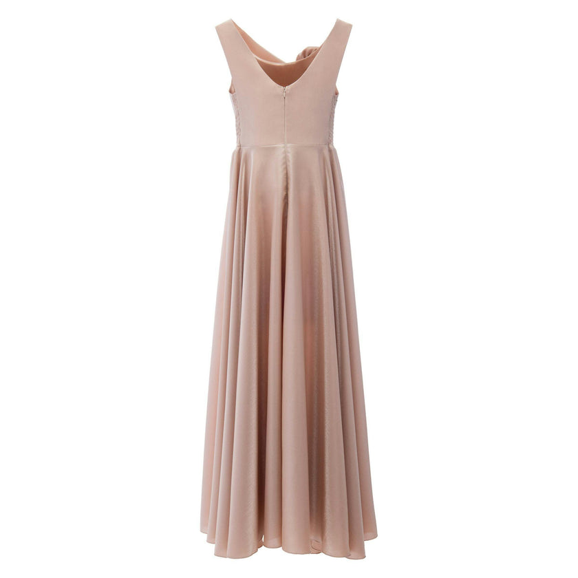 Gold Lenelle Rose Applique Gown