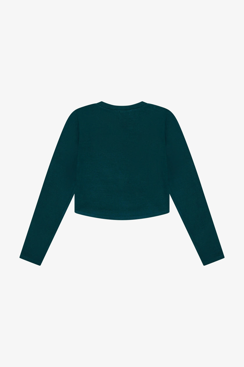 Tenly Rayon Rib Curved Hem L/S Top