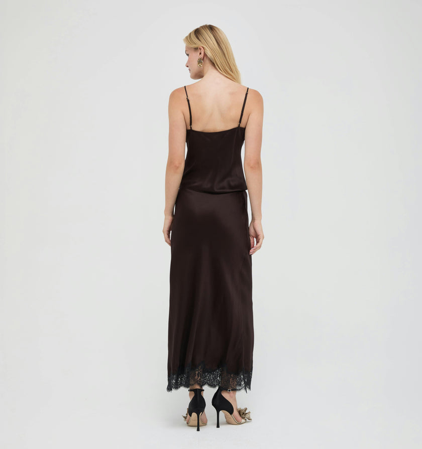 The Tiffany Maxi Skirt -  Chocolate