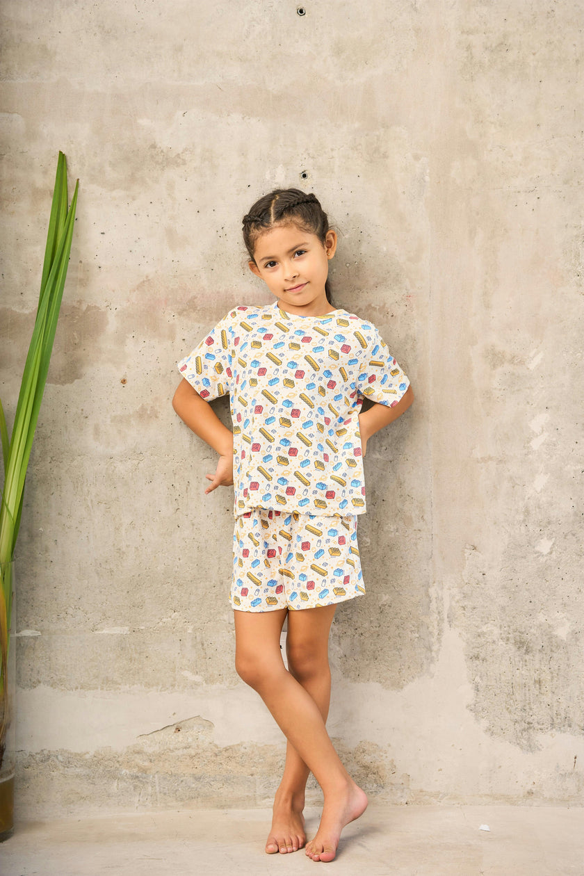 Creative Blocks Short Pajama set