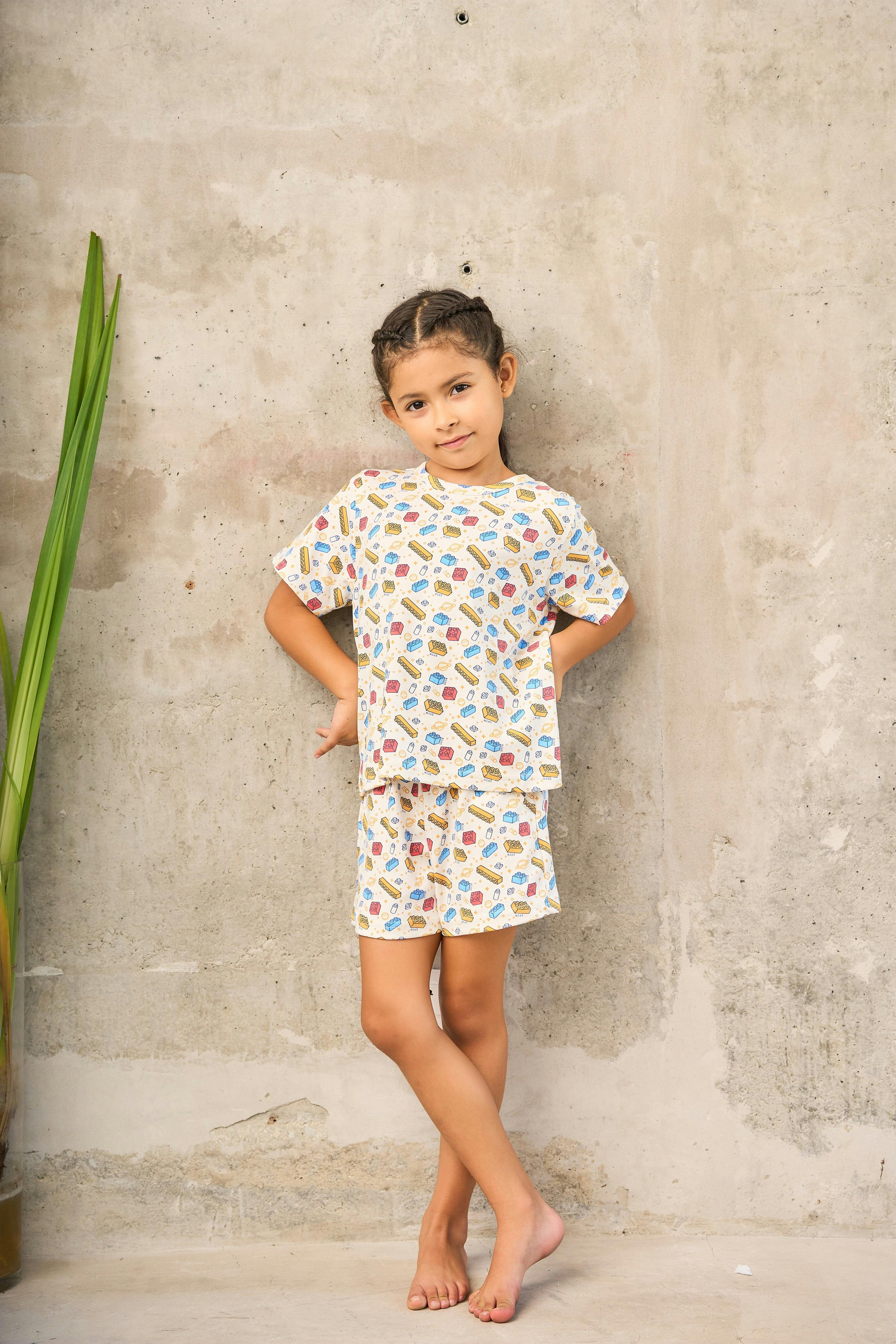 Creative Blocks Short Pajama set
