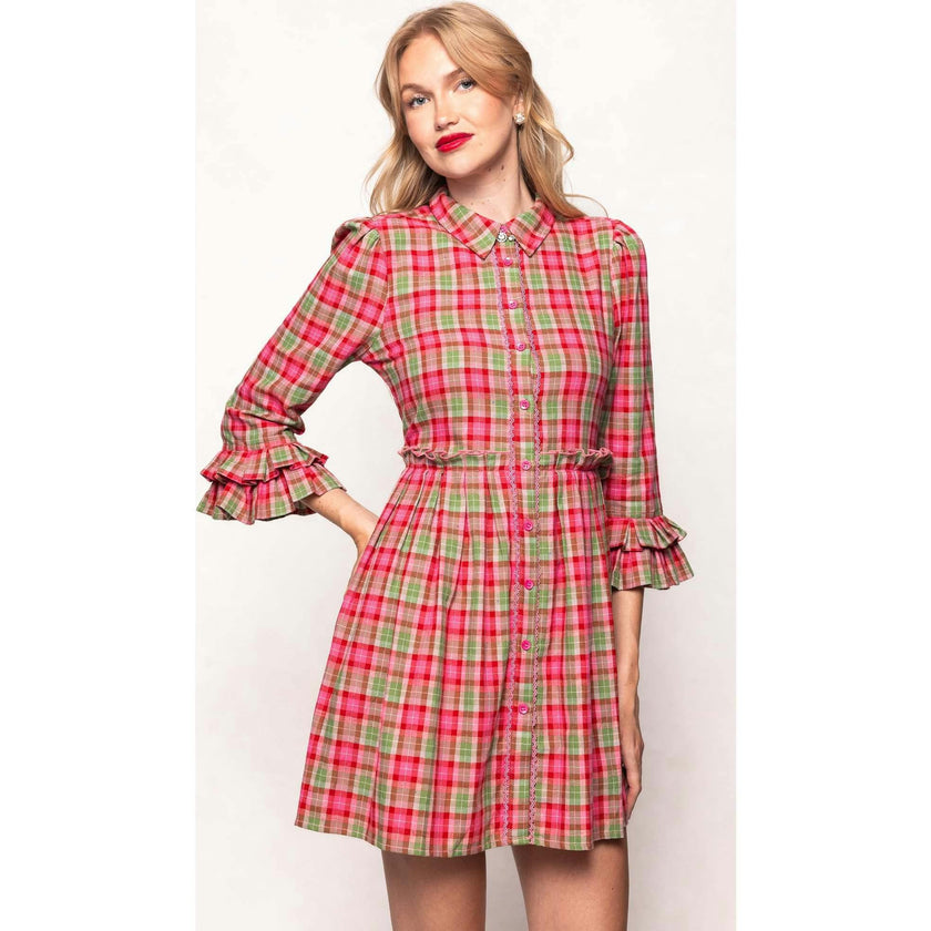 Bowie Dress in Rosewood Tartan