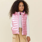 Girls Reversible Riley Vest - Purple Paisley Vines