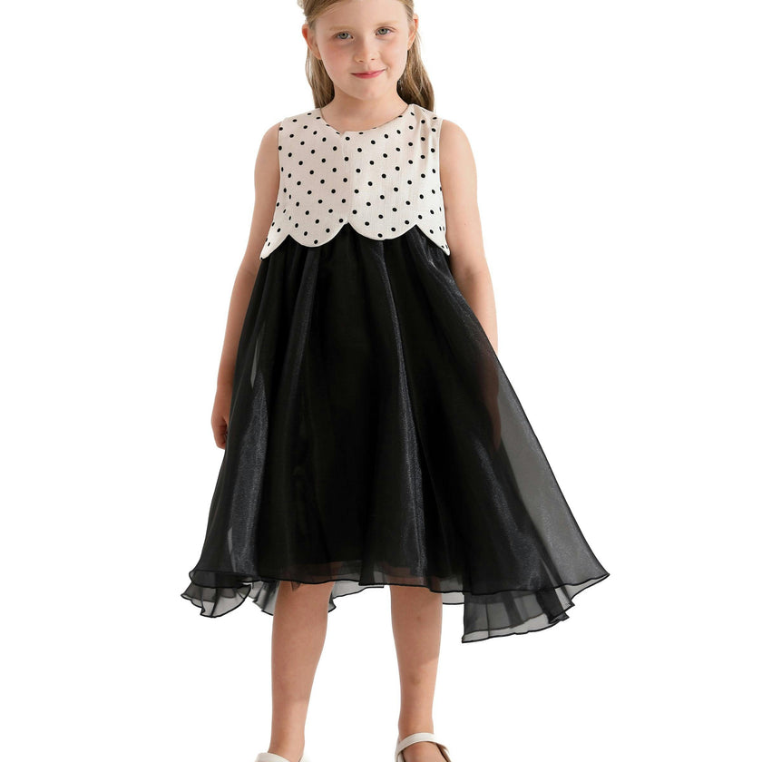 Black Menorca Polka Dot Dress