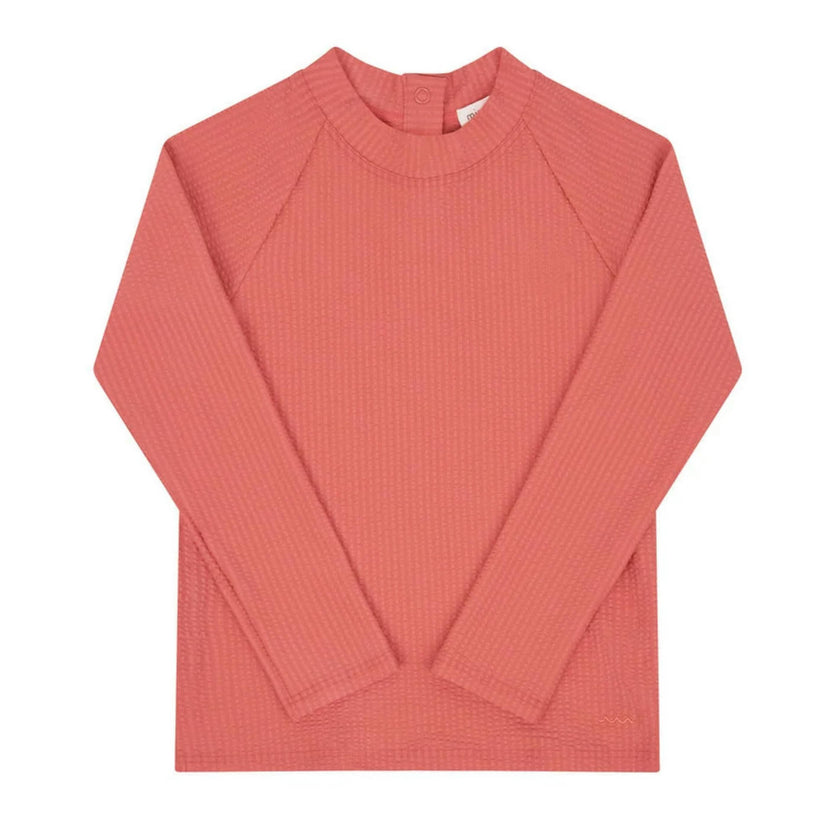 unisex sailor red seersucker rashguard