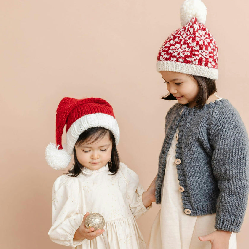 Snowfall Hat - Red and Cream