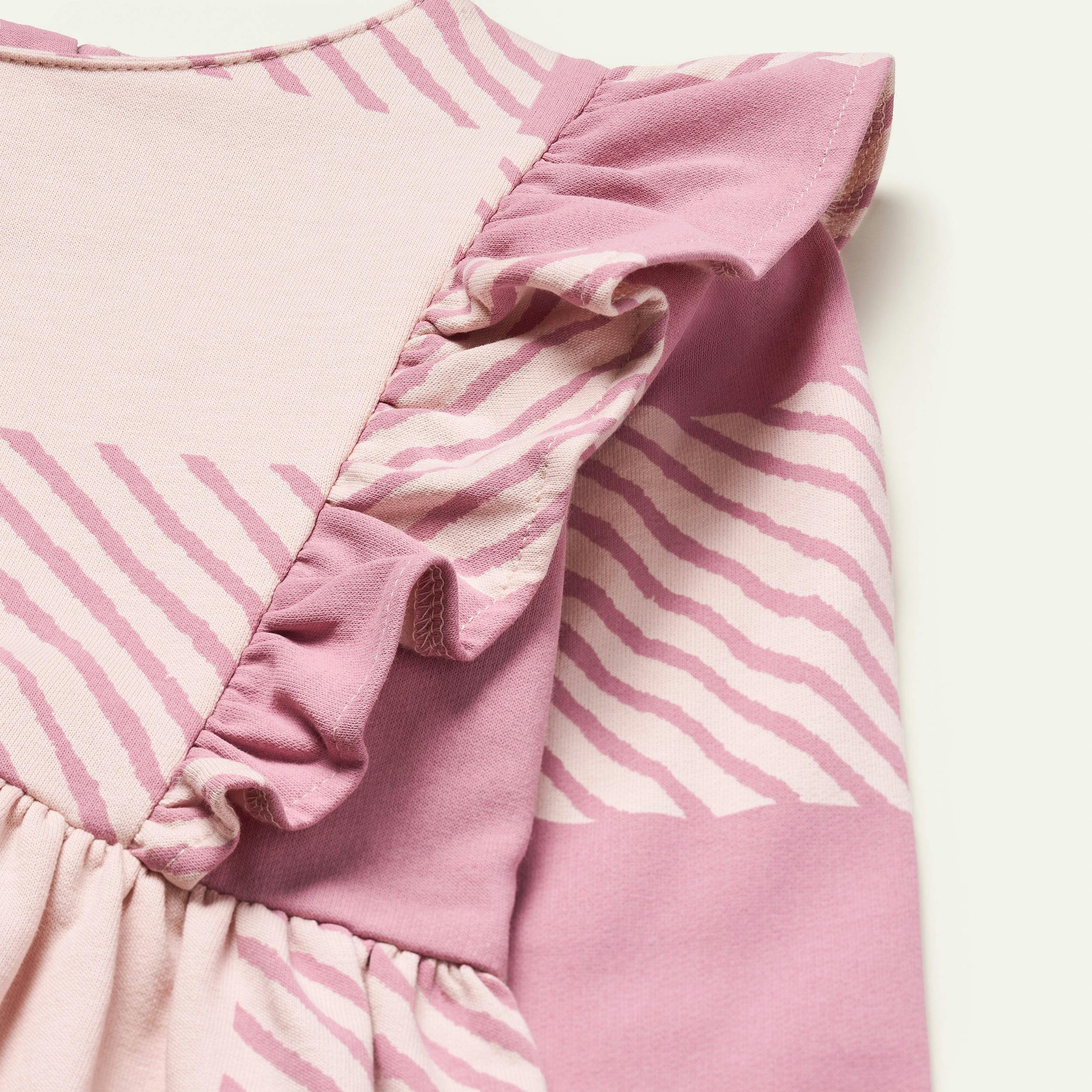 Recycled Cotton Buffalo Check Ruffle Dress
