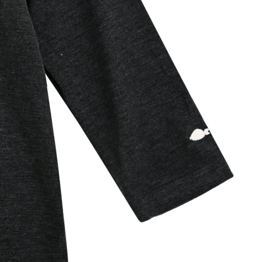 Gray Knit Long Sleeve Tee