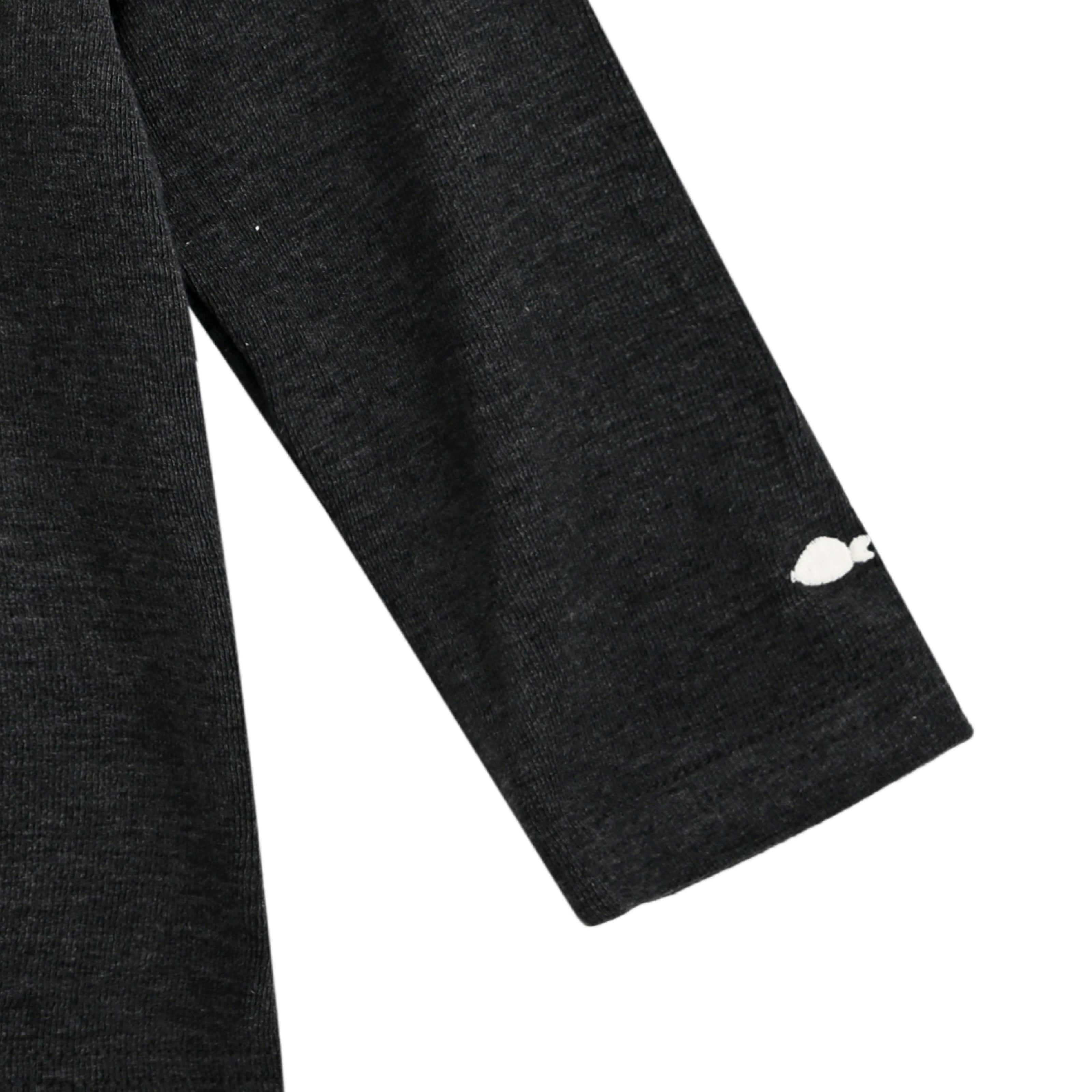 Gray Knit Long Sleeve Tee