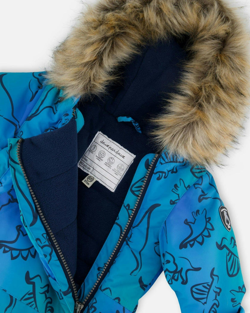 One-Piece Baby Play Snowsuit Designed for Car Seat