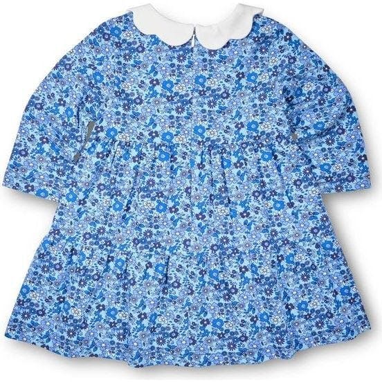 Floral Print Knit Dress With Flower