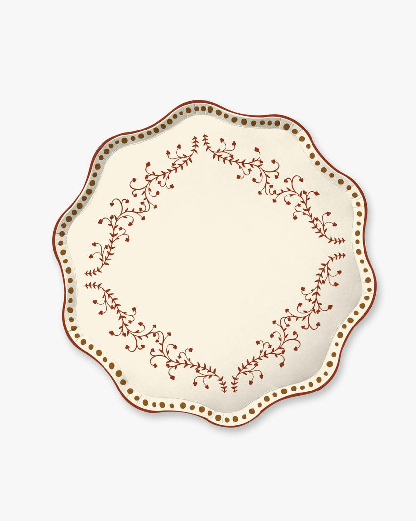 Briar Dinner Plate Set in Alabaster