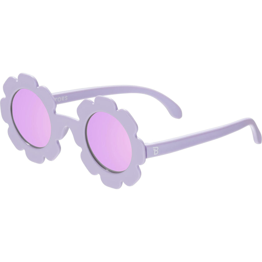 Polarized Flower: Lavender Mirrored Lens