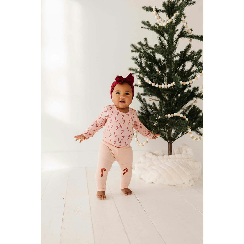 Baby Girl Patch Ribbed Leggings