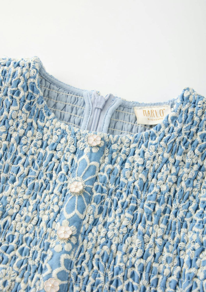 Kara Embroidered Mini Dress