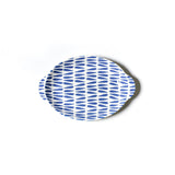 Iris Blue Drop Large Handled Oval Platter