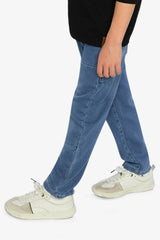 French Terry Denim Pants Light Blue