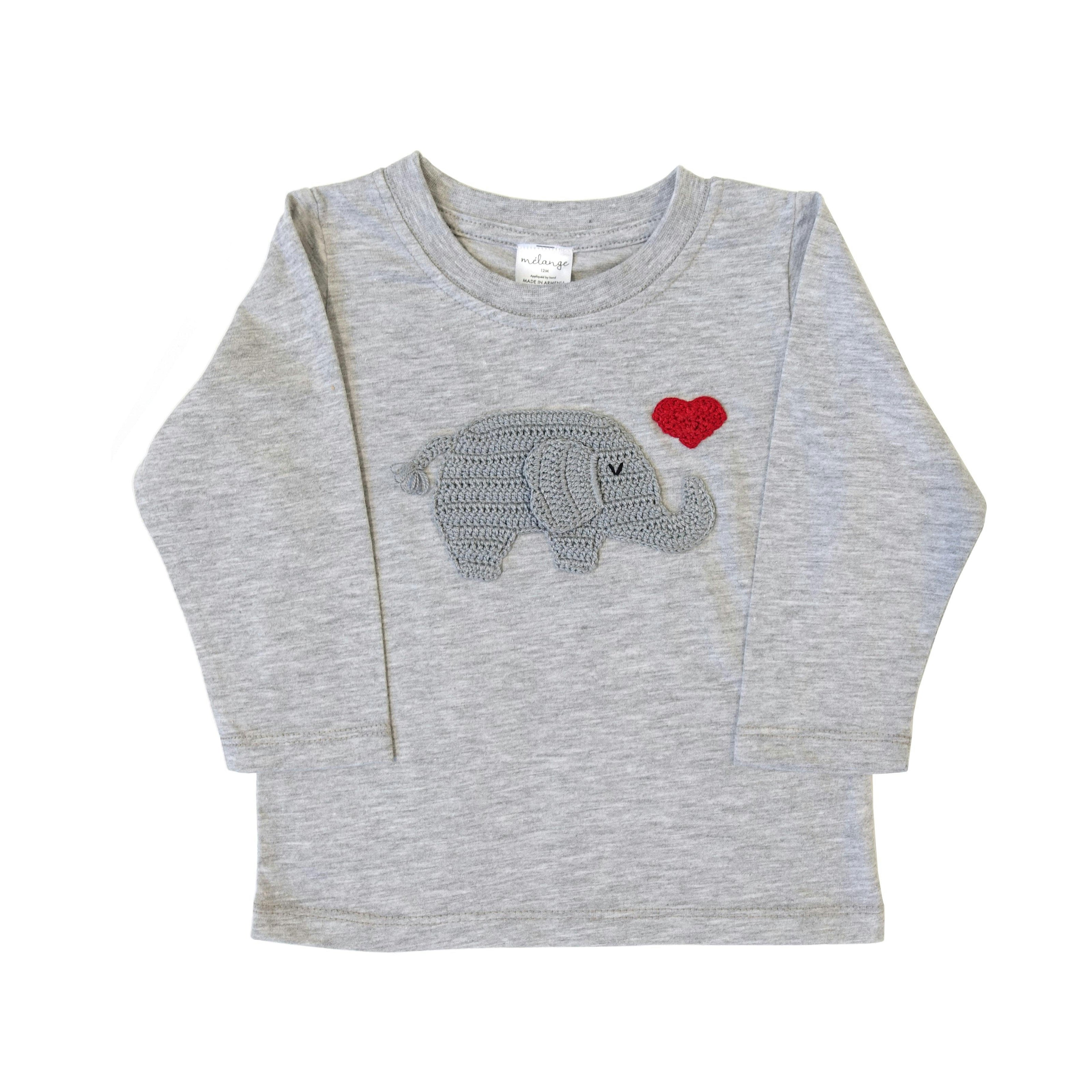 Valentine Elephant Tee, Red