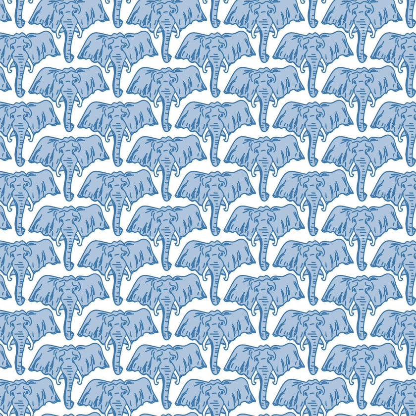 Parker Boys' Zipper Pajama - African Elephants Blue