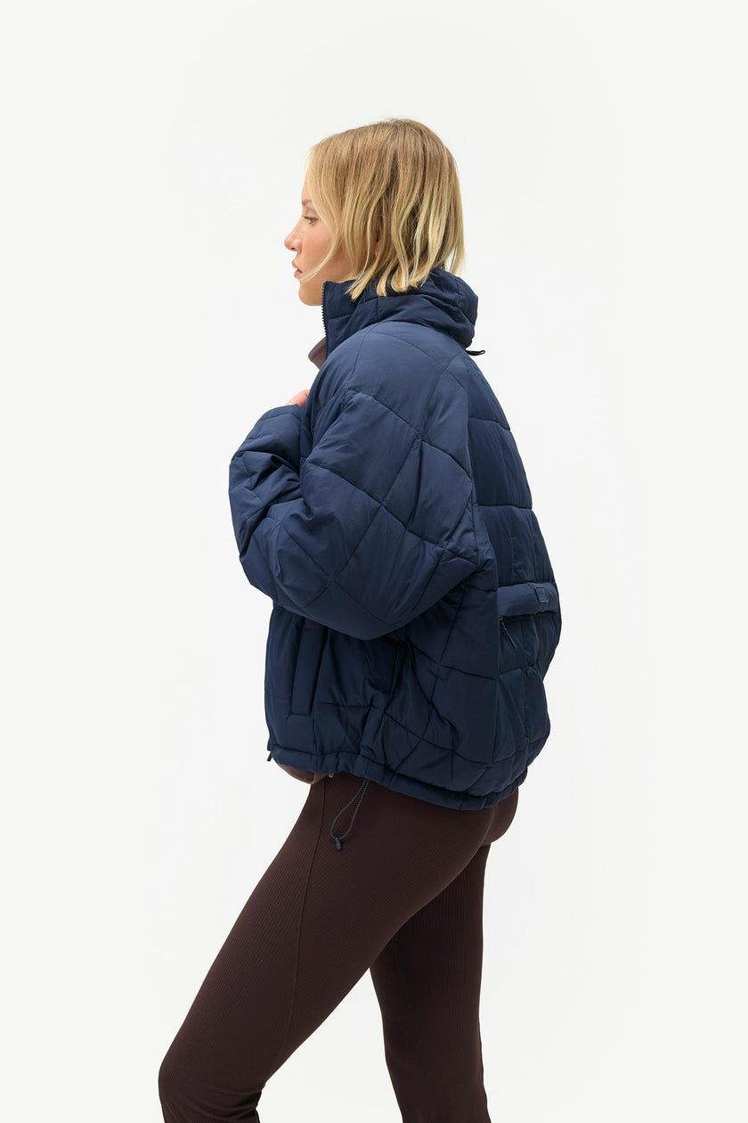 Nellie Packable Puffer Jacket, Navy